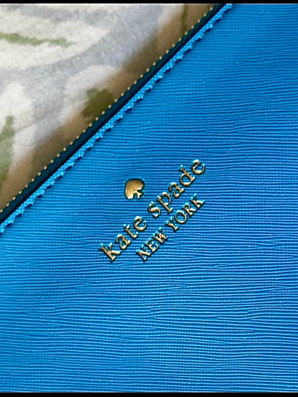 Kate Spade ♠️ Bright Blue Saffiano Leather Wristlet